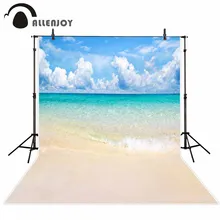 

Allenjoy backgrounds for photography studio beach tropical sea blue sky summer sand aloha backdrop professional photocall