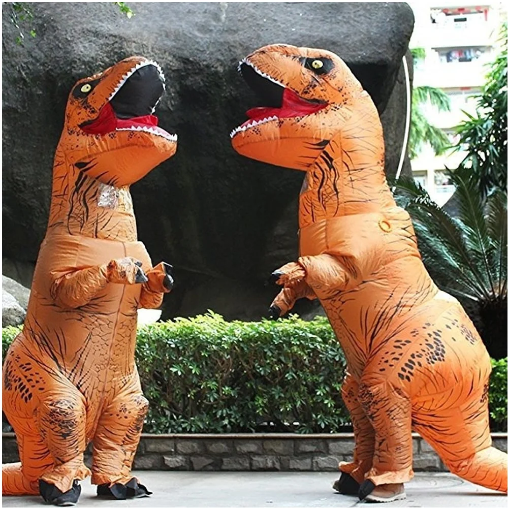 

Halloween Newest Inflatable Dinosaur T REX Costume Jurassic World Park Blowup Dinosaur Cosplay Inflatable Costume Party Hallowee
