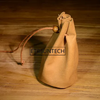 

50pcs Retro PU Leather Bracelet Bag Jewelry Beads Hand Chain Watch Drawstring Storage Bag Gift Pouch