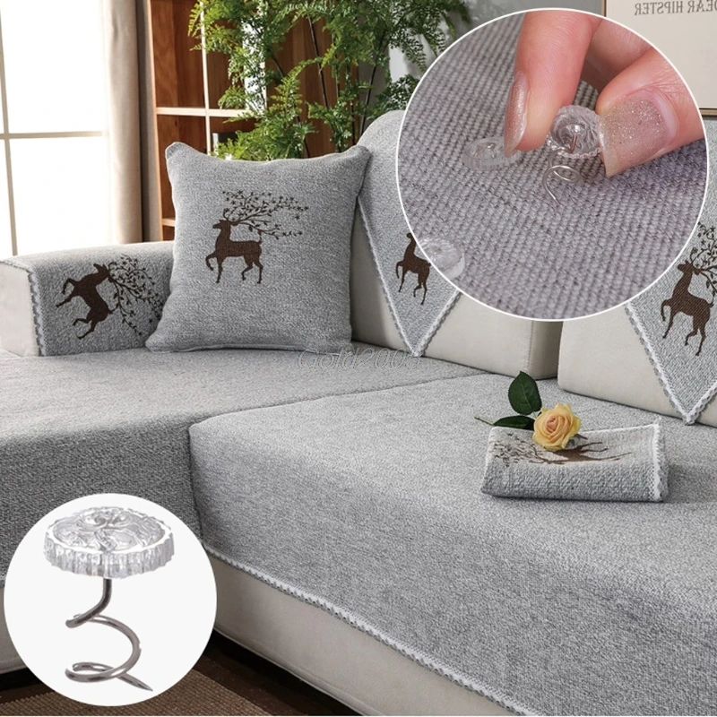 10PCS Clear Heads Twist Pins for Upholstery and fixed Blankets Sofa