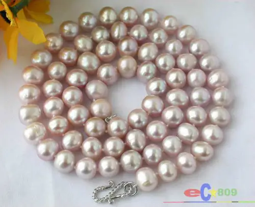 

FREE SHIPPING>@@> Hot sale new Style >>>>> REAL 32" 12MM ROUND LAVENDER FRESHWATER CULTURED PEARL NECKLACE