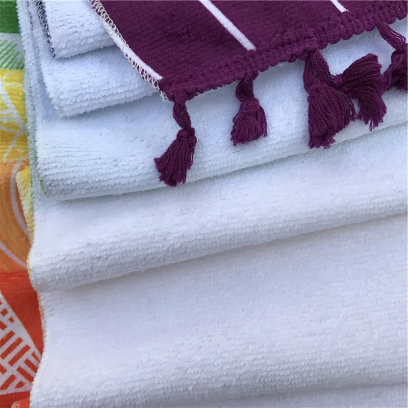 Микрофибра ткань материал Богемия Индия Мандала одеяло 7 Чакра радужные полосы гобелен пляжное полотенце Йога коврик банное полотенце