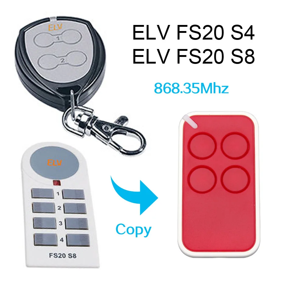Копия ELV FS20 S4 S8 пульт дистанционного управления rf универсальный пульт дистанционного управления для ворот 868,35 МГц пульт дистанционного управления ELV