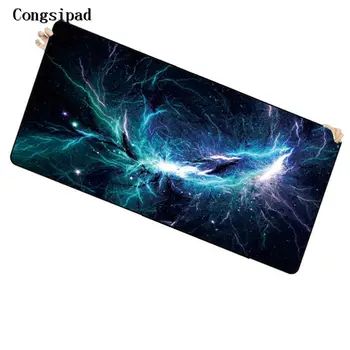 

Congsipad Blue Bright Mouse Pad Locked Edge Pad Notbook Computer Mousepad Gaming Padmouse Gamer To Laptop Keyboard Mouse Mats
