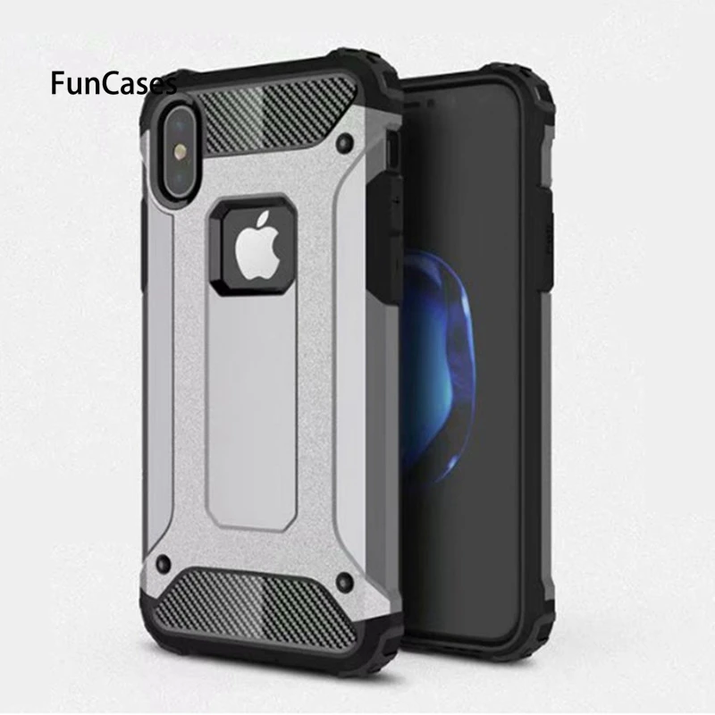 For iPhone Xs Max/Xr/X 7 8 6 Plus Armor Case Shockproof Hard Bumper Hybrid Cover 