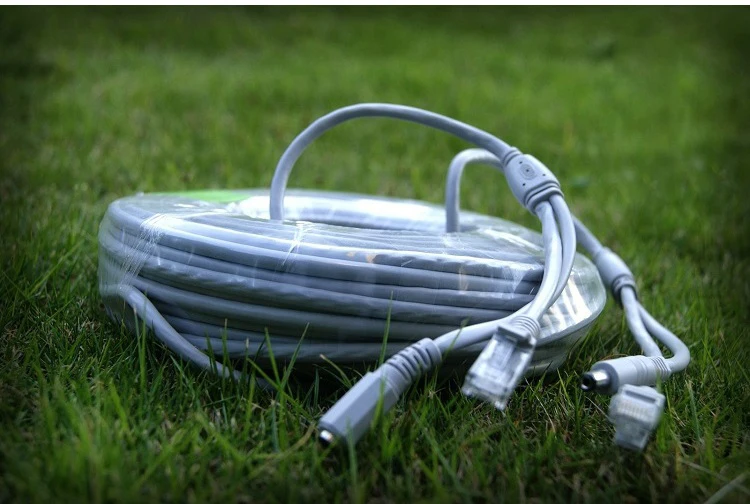Сетевой кабель для камеры видеонаблюдения 10 м 33 фута RJ45 + источник постоянного