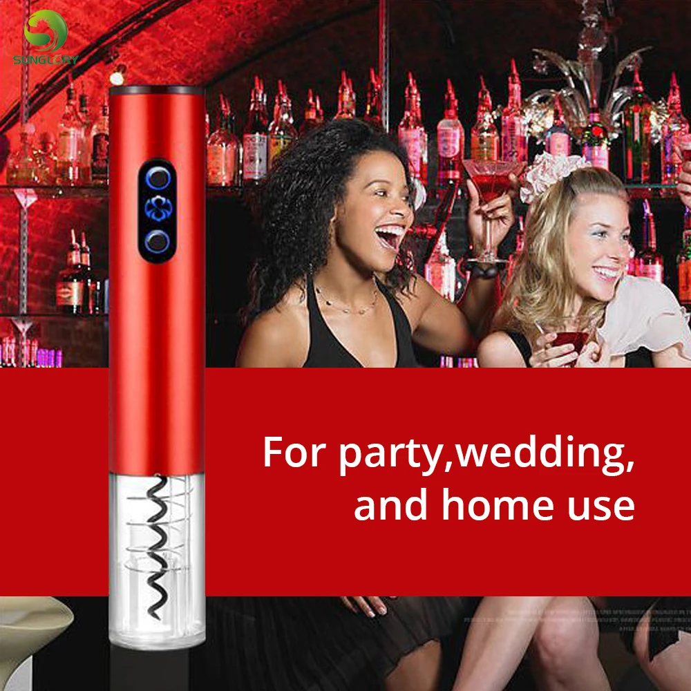 

Original Electric Wine Opener Corkscrew Automatic Wine Bottle Opener Kit Cordless With Foil Cutter And Vacuum Stopper Bar Tools
