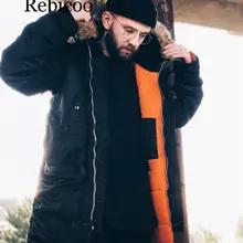 Зимняя мужская куртка, длинное Канадское пальто, военный меховой капюшон, теплый Тренч, камуфляж, тактический Бомбер, армейская Корейская парка