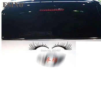 

2 x Car Styling New Fashion Decoration Car Accessory Funny Eyelash Eye Cilia Creative Sticker Car Whole Body Vinyl Decal