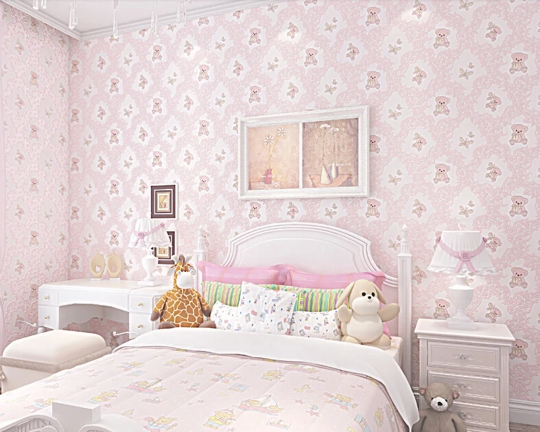 Cute Little Bear Design Home Wallpaper 3d Kids Room Wallpapers With Best Wallpaper Price Wallpaper Flags Wallpaper Girlwallpaper Suppliers Aliexpress