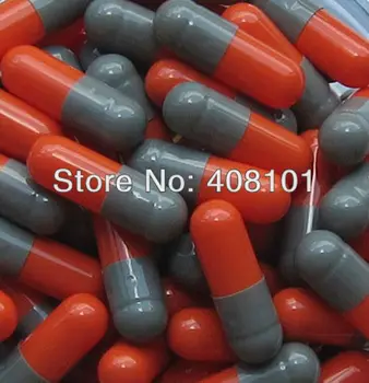 

(10,000pcs/lot) caps and bottoms separated 2# gray/orange gelatin hard capsule, capsule sells, empty capsule
