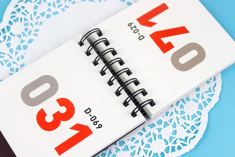 1 шт. Новый стол Календари Бумага спираль 100 дней обратного отсчета Календари мини свадебное экзамен 100 дней планировщик