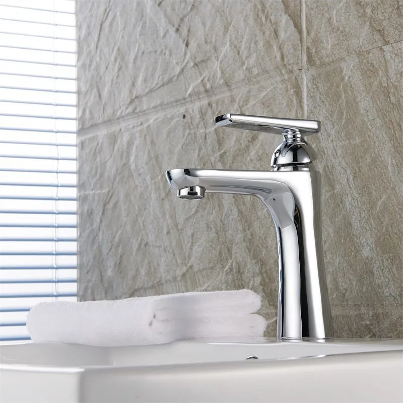 

HDM Bathroom Accessories Basin Faucet Modern Chrome Finished Basin Mixer WC Faucet Tap Hot and Cold Water Tap Bathroom Product