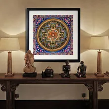 Tibetischen thangka mandala kunst gemälde thangka buddha religion glaube wohnkultur kultur spirituelle leinwand malerei kunst