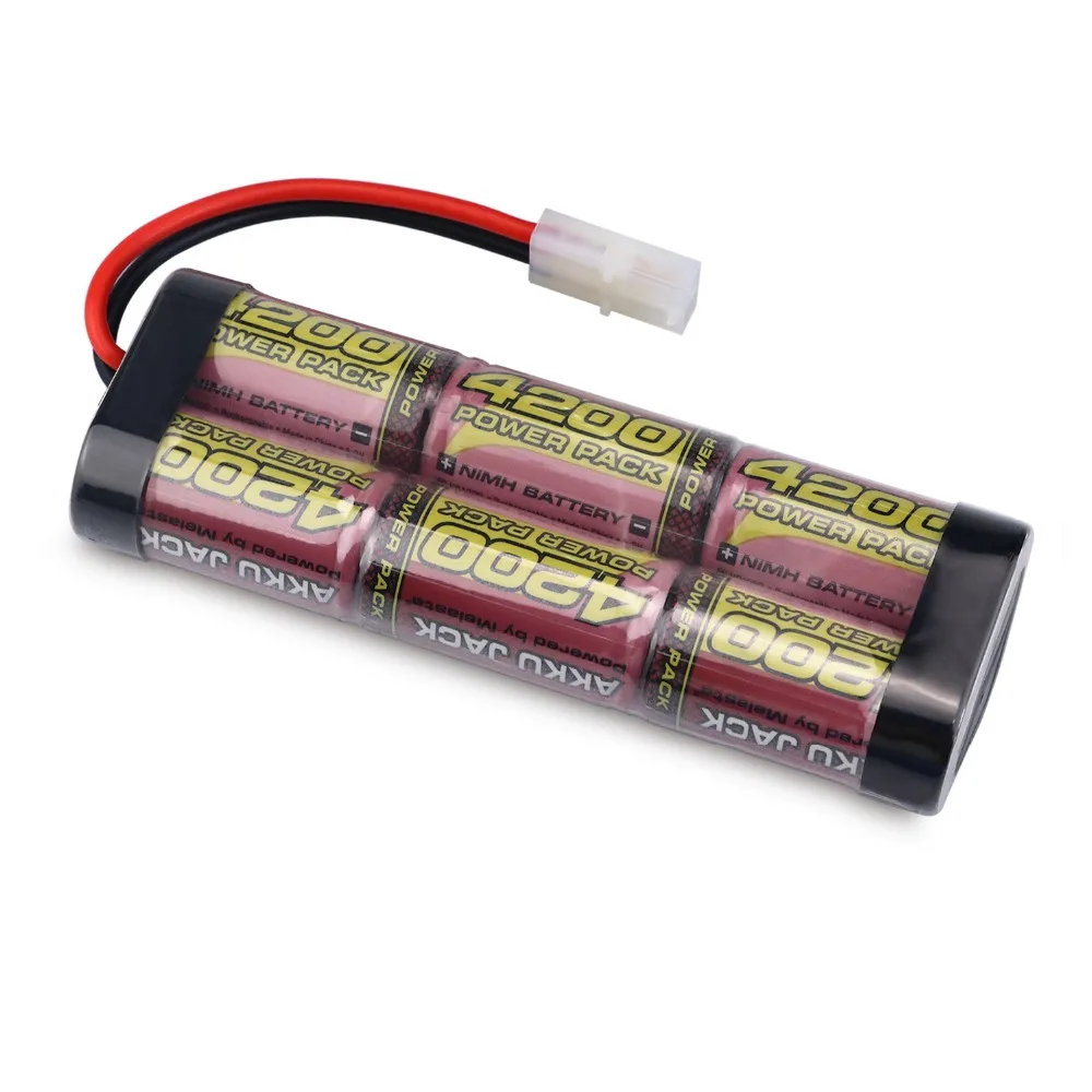 2 упаковки 4200MAH 7,2 V Nimh RC автомобильный перезаряжаемый аккумулятор с разъемами Tamiya для RC автомобилей Duratrax, Электрические Rc Monster Trucks