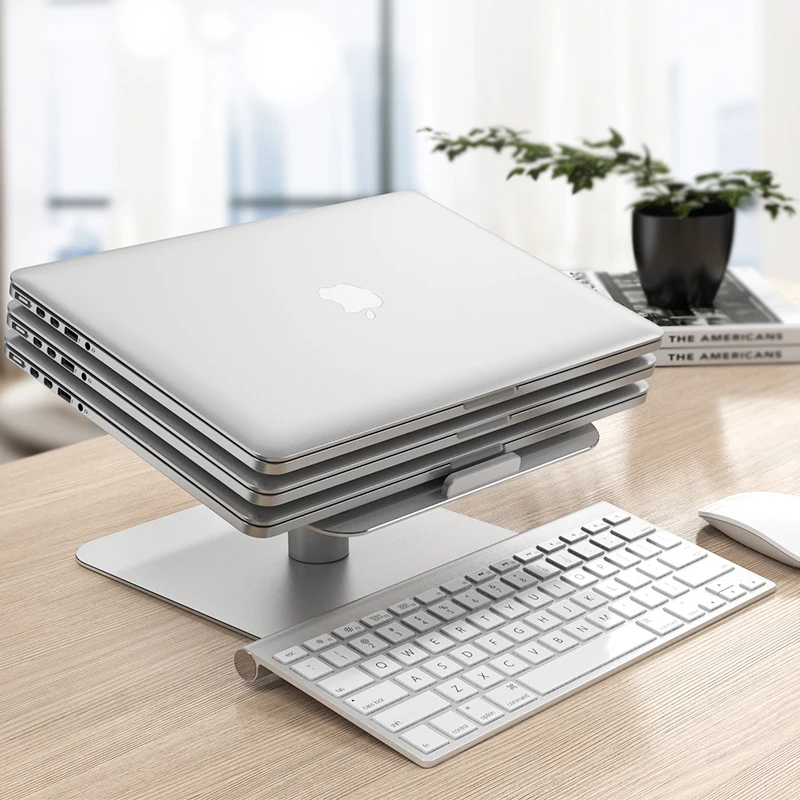 Aluminum Laptop Stand Desk Holder Stand for MacBook Tablet PC Cooling Platform Adjustable Height Rotatable Holder Flexible (2)