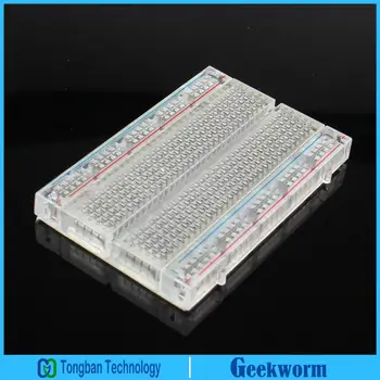 

Transparent Mini bread board / breadboard 8.5CM x 5.5CM 400 holes (3pieces/lot)