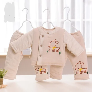 

Baby's Sets Baby Clothing organic cotton 3 pieces baby set infant clothing warm winter baby kleding bebe fille ropa de bebe nena