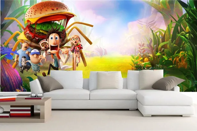 Custom 3D wallpaper,Funny characters cartoon murals papel de parede,living  room TV background sofa wall kids room 3d wallpaper _ - AliExpress Mobile