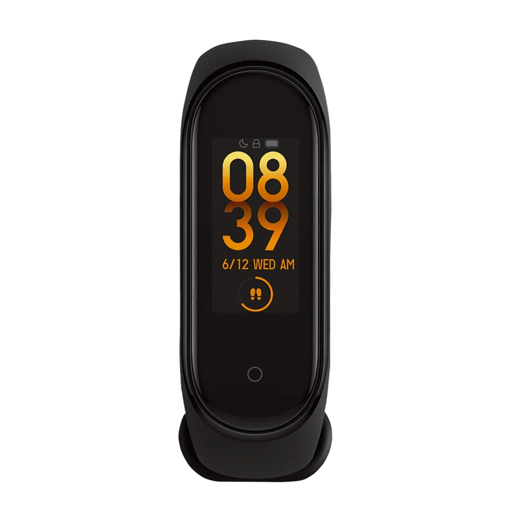 Для Xiaomi Mi Band 4 новейший музыкальный умный Браслет фитнес-трекер для измерения сердечного ритма 0,9" цветной AMOLED экран