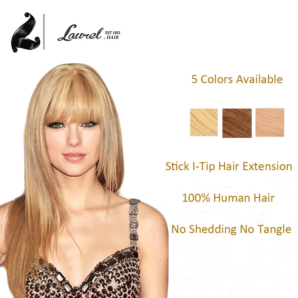 Remy font b Straight b font font b Hair b font Blonde Stick I Tip font