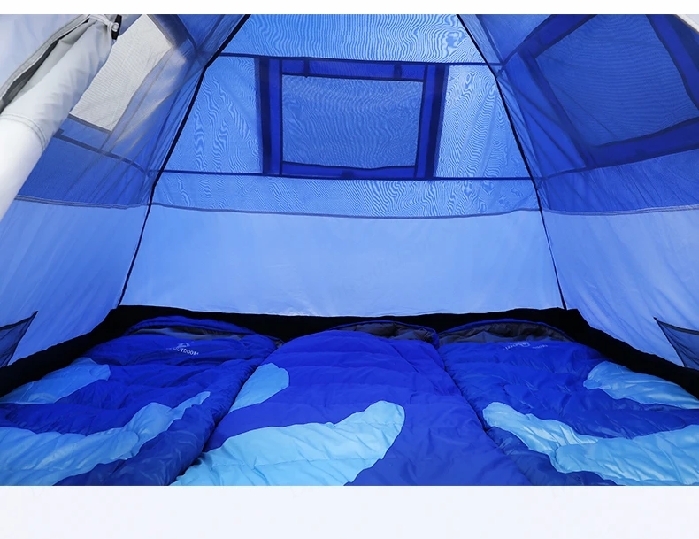 3-4 Person Double Layer Hydraulic Waterproof Camping Tent Sadoun.com