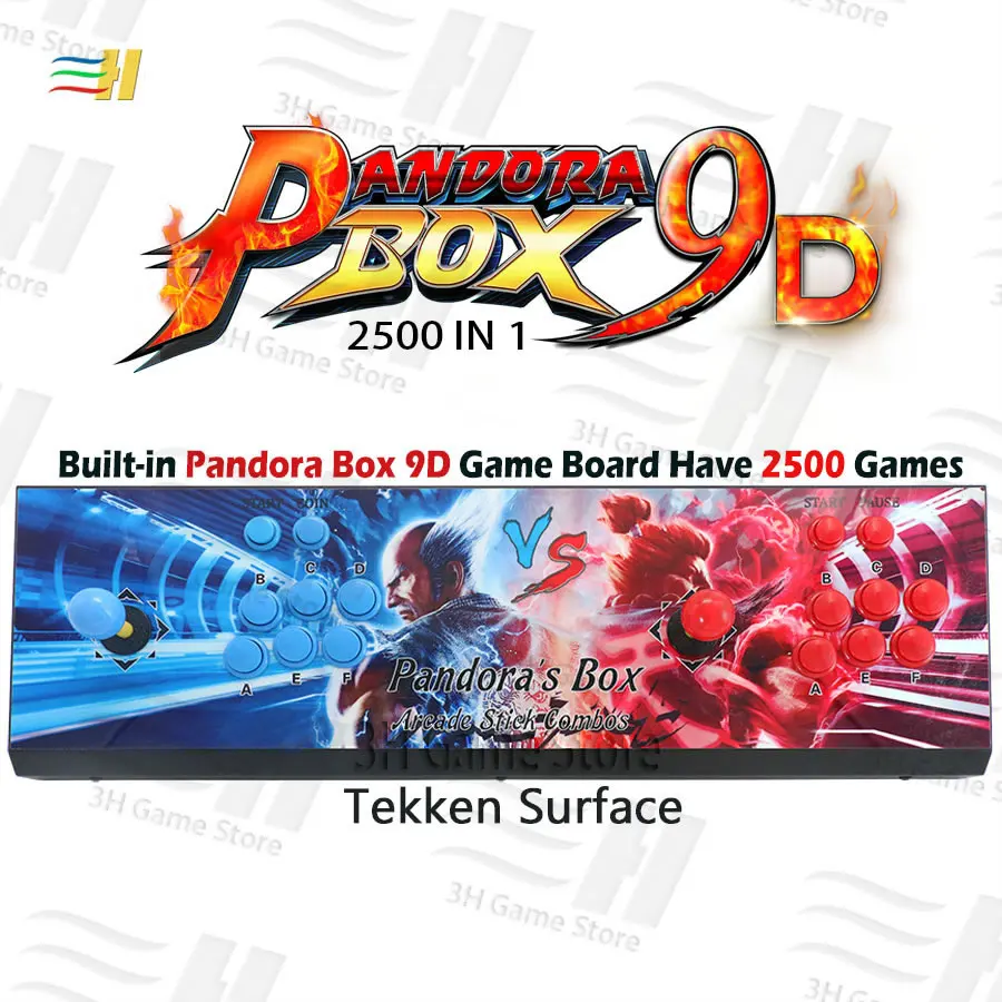 Pandora box 9d 2500 В 1 аркадная игровая консоль HDMI VGA выход full HD Поддержка 3d tekken игры usb можно подключить геймпад 3P 4P игры