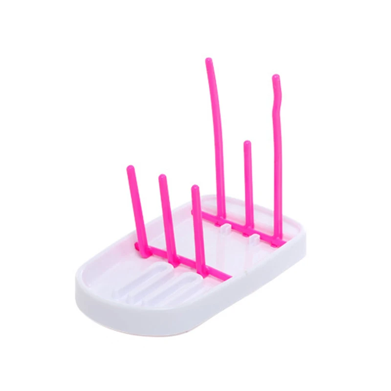 Baby Bottle Foldable Stand Kids Nipple Easy Clean Drying Rack Cute Drier Infant Pacifier Holder Portable Water CleanShelf T0705 (2)
