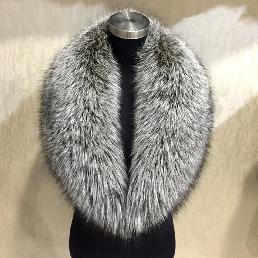 

2018 Jin Li Di Ang Solid Genuine Leather New Natural Fur Collar Luxury Real Fox Ring Scarf Women Genuine