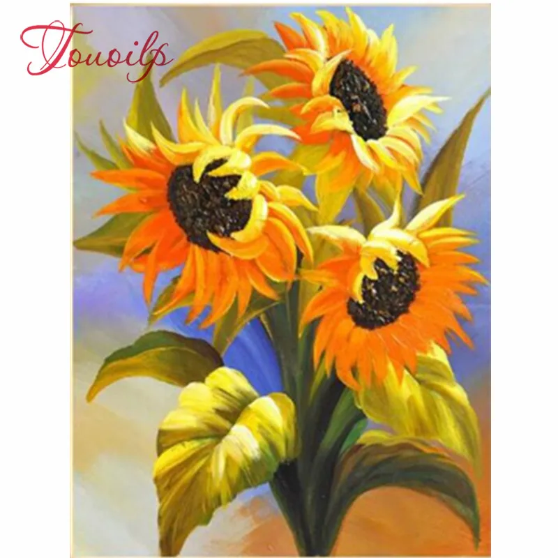 

DIY square&round Diamond Mosaic Van Gogh Sunflowers Diamond Painting Cross Stitch Kit Diamonds Embroidery Drill Home Decoration