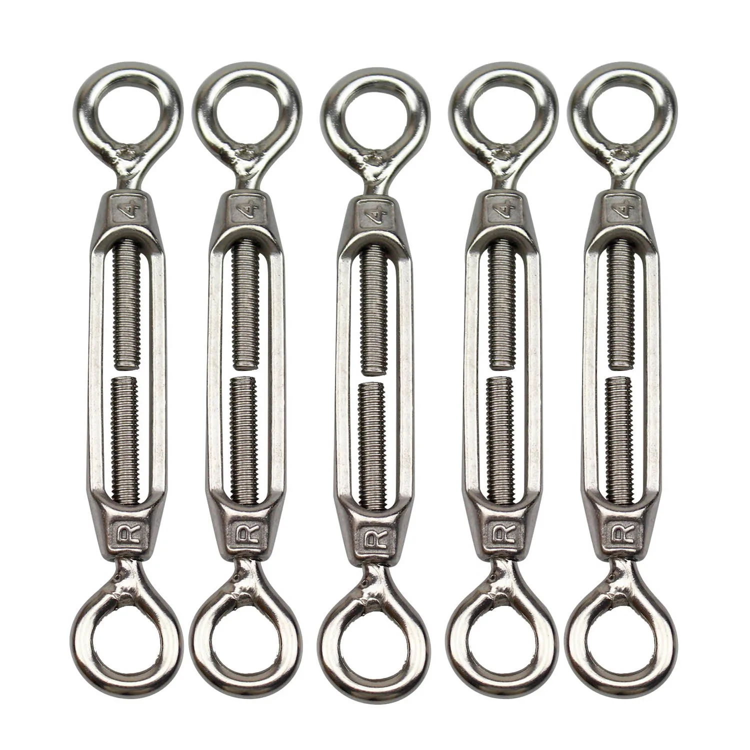 

DSHA -M4 Stainless Steel 304 Eye & Eye Turnbuckle Wire Rope Tension (5Pcs)