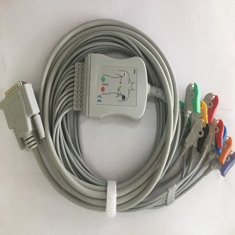 Совместим с кабельными ECG-1250 Nihon Kohden ECG/EKG ECG-1350 ECG-9101/9130/9132/9620 зажимов/зажим без