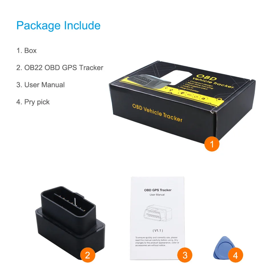 Concox OB22 Plug & Play OBD Car GPS Tracker With GPS Positioning Realtime Tracking Plug Out Alarm Multiple Alarms Compact Size