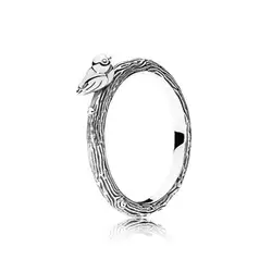 Новый 100% Серебро 925 пробы 1:1 Подлинная Шарм Весна птица кольцо соответствующий подарок для женщин ювелирные изделия оригинальные Пан