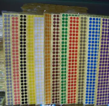 

15sheets 7140pcs 6mm dot sticker label small Circle paper label sticker Colorful Round Adhesive dot label sticker