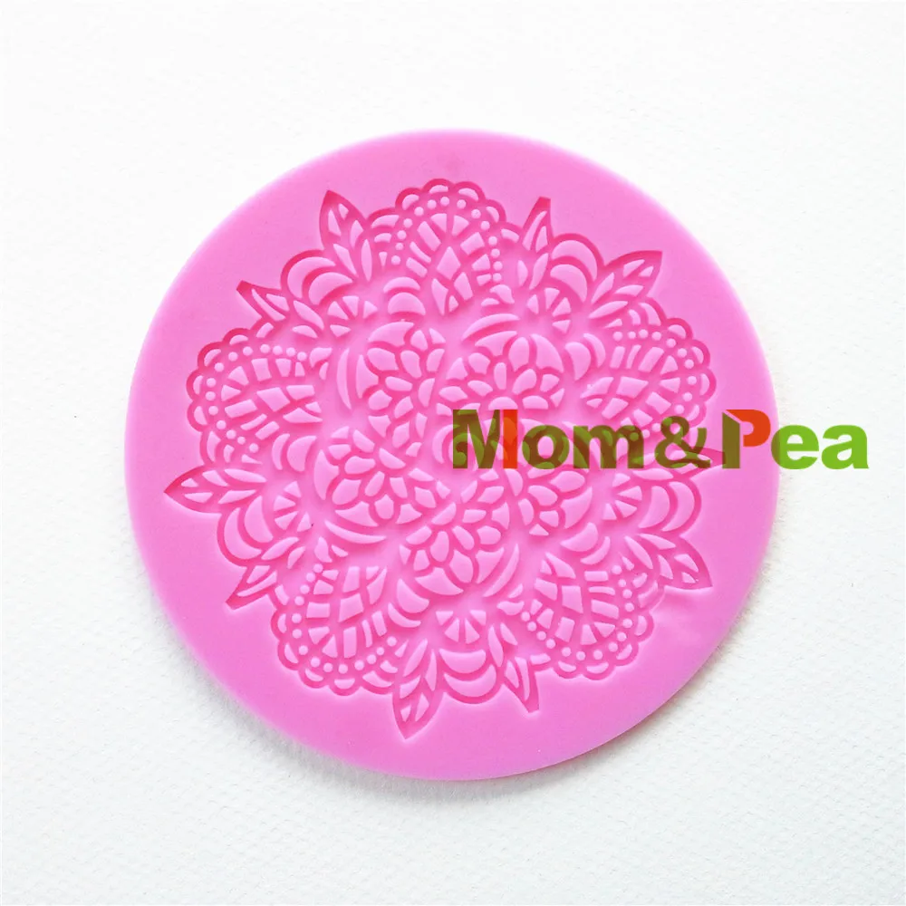 Круглая силиконовая кружевная форма для украшения торта Mom &amp Pea GX122 3D-форма
