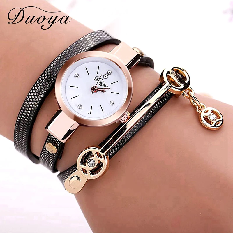 New Duoya Fashion Women Bracelet Watch Gold Quartz Gift Watch Wristwatch Women Dress Leather Casual Bracelet Watches New Duoya Fashion Women Bracelet Watch Gold Quartz Gift Watch Wristwatch Women Dress Leather Casual Bracelet Watches