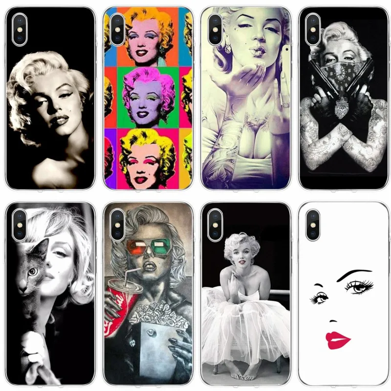 Милый мягкий силиконовый чехол Marilyn Monroe с котом и другом для iPhone 6 6plus 7 8plus 5 детской