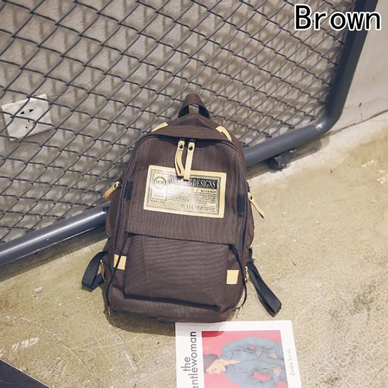 2018 New Harajuku Wind Japanese Canvas Backbag Simple Personality