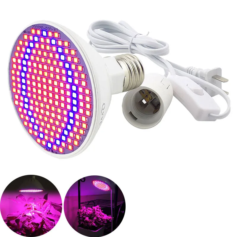 Indoor Flower Grow Light Bulbs Lamp 200 Led Plant Growing Lights With 1