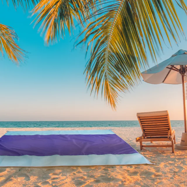 Naturelife Improvement Sand Free Beach Mat Portable Blue beach mat Anti