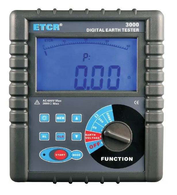 ETCR3000 Clamp On Ground Earth Resistance Tester Meter