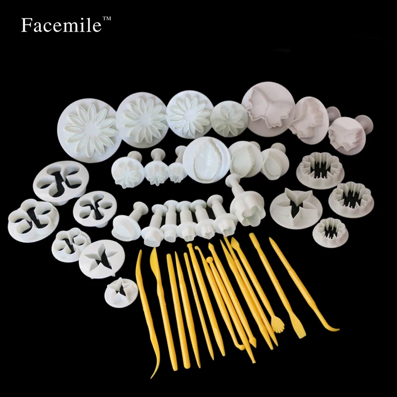 

Facemile 1Set Plastic Fondant Cookie Cutter Spring Embossing Modelling Mold Decorating Tool Set 03020