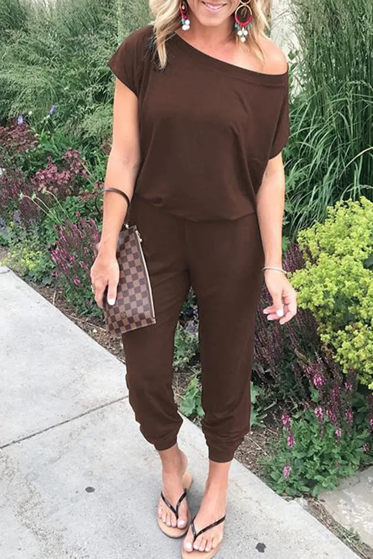 plus size short sleeve jumpsuit