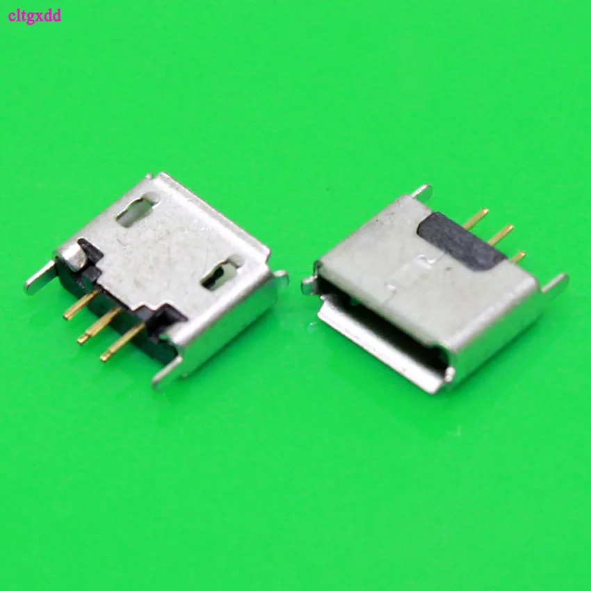 

cltgxdd 50pcs Vertical MICRO mini USB 5pin female seat 180 degrees jack 5P Direct plug-in USB connector