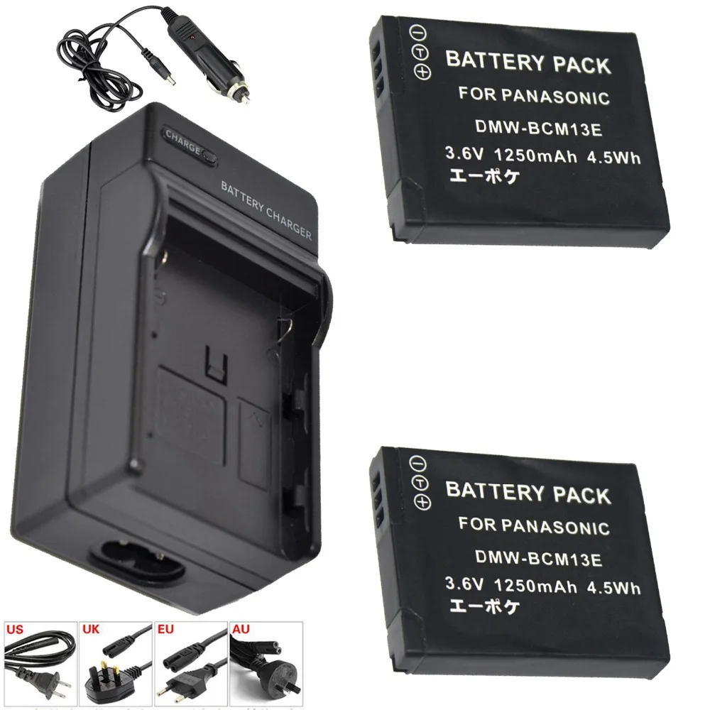 2 шт. DMW-BCM13E DMW-BCM13 батарея + LED одно зарядное устройство для Panasonic Lumix ZS40/TZ60 ZS45/TZ57 ZS50/TZ70