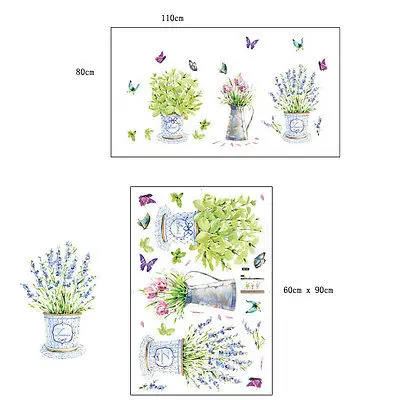 

Plant Flower Garden Removable Wall Art Sticker Vinyl Decal DIY Room Home Kitchen Mural Decor