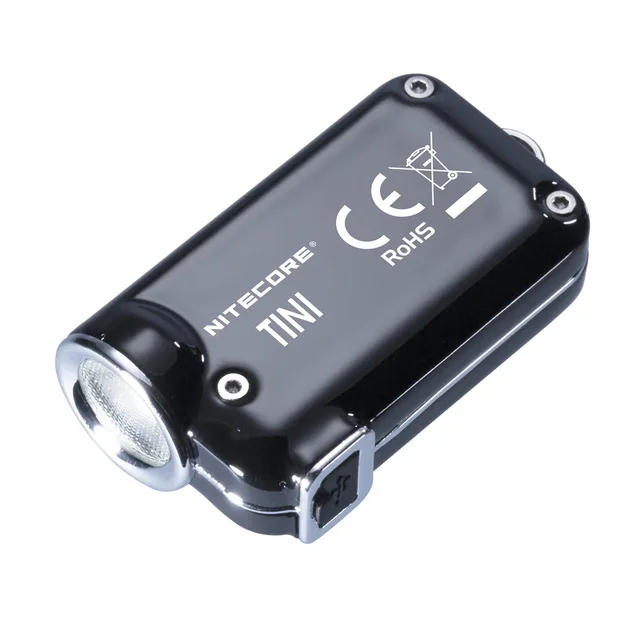 Nitecore TINI SS USB перезаряжаемая светодиодная подсветка ключа из нержавеющей стали CREE XP-G2 S3 светодиодный 380 лм включает USB перезаряжаемый литий-ионный аккумулятор - Цвет: Black