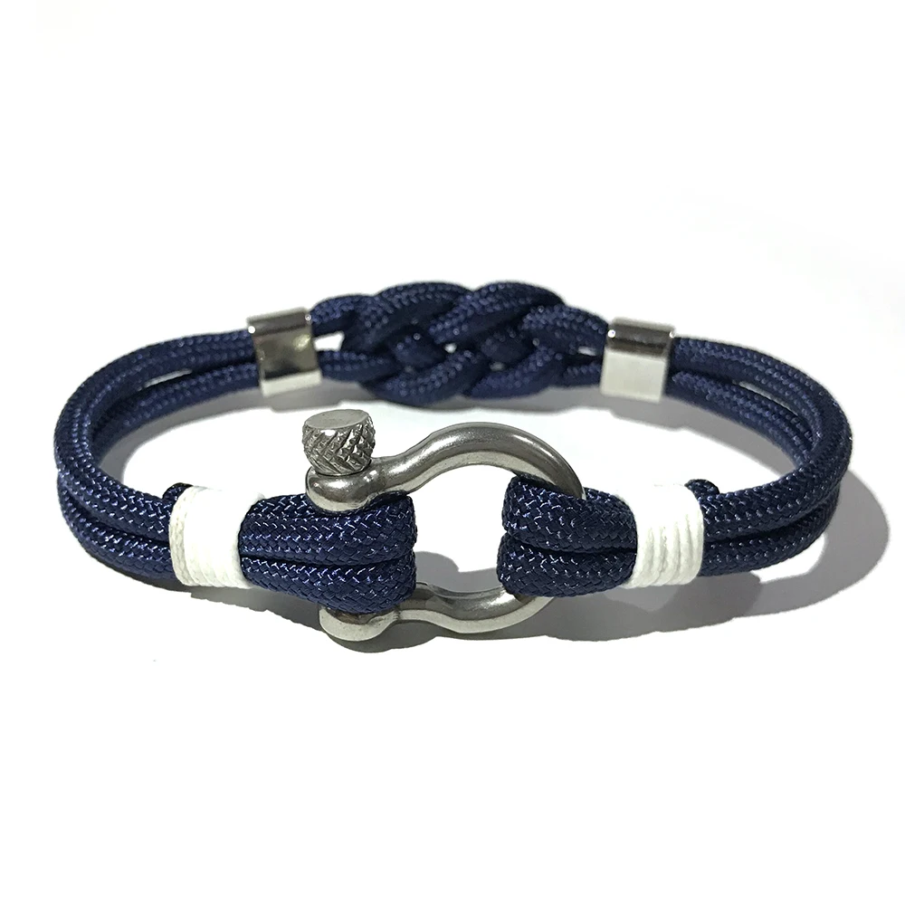 新ファッションチャーム Paracord ブレスレット男性ダブルロープステンレス鋼バックルサバイバルブレスレット男性女性 Pulseras