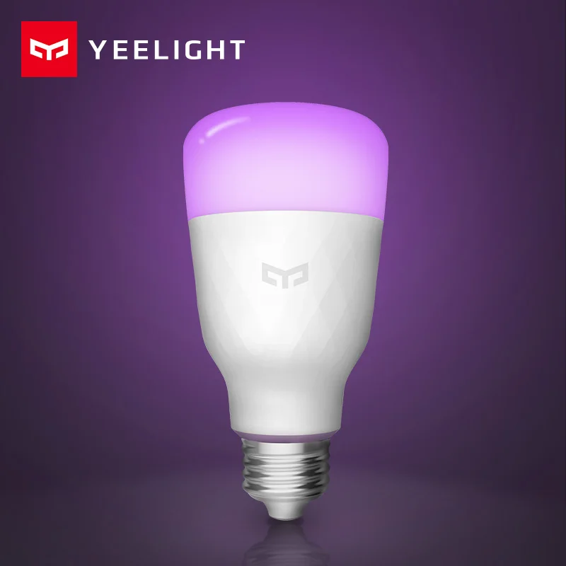 Умный светодиодный светильник Xiao mi Yeelight, английская версия, цветной, 800 люменов, 10 Вт, E27, лимонная, умная лампа для mi Home App, белый/RGB, опция